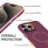 iPhone 12 Pro Shockproof MagSafe Armor PC Hybrid TPU Phone Case - Wine Red+Light Pink