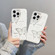 iPhone 12 Pro Silver Painting PC Hybrid TPU Phone Case - Hollow Butterfly White