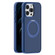 iPhone 12 Pro Skin Feel Frosted MagSafe Magnetic Holder Phone Case - Dark Blue