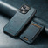 iPhone 12 Pro Suteni H17 Oil Eax Leather MagSafe Detachable Wallet Phone Case - Blue