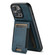 iPhone 12 Pro Suteni H17 Oil Eax Leather MagSafe Detachable Wallet Phone Case - Blue
