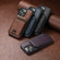 iPhone 12 Pro Suteni M2 Oil Wax MagSafe Horizontal Card Bag Phone Case - Purple