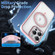 iPhone 12 Pro Transparent MagSafe Magnetic Rotating Holder Phone Case - Purple