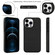 iPhone 12 Pro Tri-fold Holder Leather Phone Case with Card Slot - Black