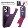 iPhone 12 Pro Tri-fold Holder Leather Phone Case with Card Slot - Dark Purple