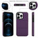 iPhone 12 Pro Tri-fold Holder Leather Phone Case with Card Slot - Dark Purple