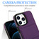 iPhone 12 Pro Tri-fold Holder Leather Phone Case with Card Slot - Dark Purple