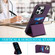 iPhone 12 Pro Tri-fold Holder Leather Phone Case with Card Slot - Dark Purple