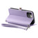 iPhone 12 Pro Wallet Multi-card Slot Leather Phone Case with Lanyard - Purple
