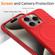 iPhone 12 Pro Wave Texture MagSafe Magnetic Liquid Silicone Phone Case - Red