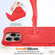 iPhone 12 Pro Wave Texture MagSafe Magnetic Liquid Silicone Phone Case - Red