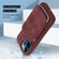 iPhone 12 Pro Zipper Card Bag Back Cover Phone Case - Wine Red