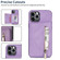 iPhone 12 Pro Zipper Card Holder Phone Case - Purple