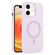 iPhone 12 Pure Color Liquid Silicone MagSafe Phone Case - Taro Purple