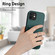 iPhone 12 R20 Crossbody Rope Ring Card Holder Phone Case - Green
