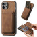 iPhone 12 Retro Leather Card Bag Magnetic Phone Case - Brown
