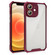 iPhone 12 Shockproof Acrylic Phone Case with Lens Glass Film - Wine Red