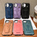 iPhone 12 Side Leather Rotation Card Holder Phone Case - Blue