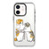 iPhone 12 Simple Illustration Pattern Full Coverage Phone Case - Weight Loss Cat B