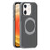 iPhone 12 Skin Feel Frosted MagSafe Magnetic Holder Phone Case - Dark Grey