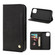 iPhone 12 Skin Feel Splicing Leather Phone Case - Black