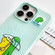 iPhone 12 Skin Feeling Jelly TPU Hybrid PC Phone Case - Green Heart Cat Green