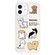 iPhone 12 Skin Feeling Jelly TPU Hybrid PC Phone Case - Multi Breed Puppy White