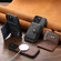 iPhone 12 Suteni M4 Magnetic Card Bag MagSafe Leather Phone Case - Black