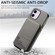 iPhone 12 Twill Fabric Leather Vertical Flip RFID Card Bag Phone Case - Gray
