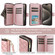 iPhone 12/12 Pro Crossbody Rhombic Zipper Tower Buckle Leather Phone Case with Lanyard - Rose Gold