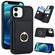 iPhone 12/12 Pro RFID Anti-theft Card Ring Holder Phone Case - Black