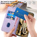 iPhone 12/12 Pro YX0060 Elephant Head Embossed Phone Leather Case with Lanyard - Light Purple