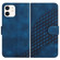 iPhone 12/12 Pro YX0060 Elephant Head Embossed Phone Leather Case with Lanyard - Royal Blue