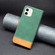 iPhone 12 mini BF11 Color Matching Skin Feel Leather Phone Case - Green