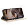 iPhone 12 mini Cat Embossing Pattern Leather Phone Case with Lanyard - Beige