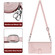 iPhone 12 mini Cat Rat Embossed Pattern RFID Leather Phone Case with Lanyard - Pink