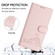 iPhone 12 mini Cat Rat Embossed Pattern RFID Leather Phone Case with Lanyard - Pink