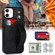 iPhone 12 mini Crazy Horse Texture Shockproof TPU + PU Leather Case with Card Slot & Wrist Strap Holder - Black