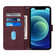 iPhone 12 mini Crossbody 3D Embossed Flip Leather Phone Case - Wine Red