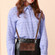 iPhone 12 mini Crossbody Football Texture Magnetic PU Phone Case - Brown