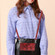 iPhone 12 mini Crossbody Football Texture Magnetic PU Phone Case - Red