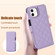 iPhone 12 mini Crossbody Multifunction Rhombic Leather Phone Case - Purple