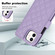 iPhone 12 mini Crossbody Multifunction Rhombic Leather Phone Case - Purple