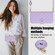 iPhone 12 mini Crossbody Multifunction Rhombic Leather Phone Case - Purple