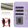 iPhone 12 mini Crossbody Multifunction Rhombic Leather Phone Case - Purple