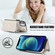 iPhone 12 mini Crossbody Rhombic Horizontal Wallet Leather Phone Case - White