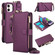 iPhone 12 mini Crossbody Ring Multifunctional Wallet Leather Phone Case - Dark Purple
