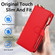 iPhone 12 mini Crossbody Ring Multifunctional Wallet Leather Phone Case - Red