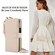 iPhone 12 mini Crossbody Ring Multifunctional Wallet Leather Phone Case - White