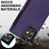 iPhone 12 mini Cross-body Square Double Buckle Flip Card Bag TPU+PU Case with Card Slots & Wallet & Photo & Strap - Purple